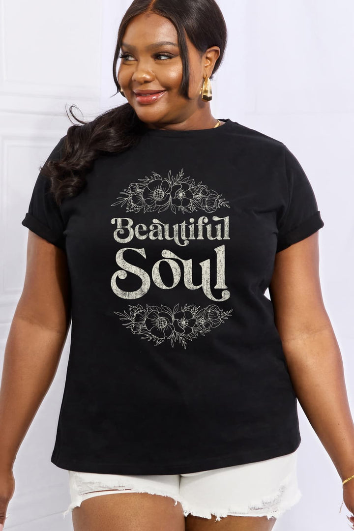 Simply Love Full Size BEAUTIFUL SOUL Graphic Cotton Tee